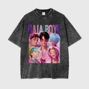 moonlab camiseta negra galaxia saja boys kpop demon hunters